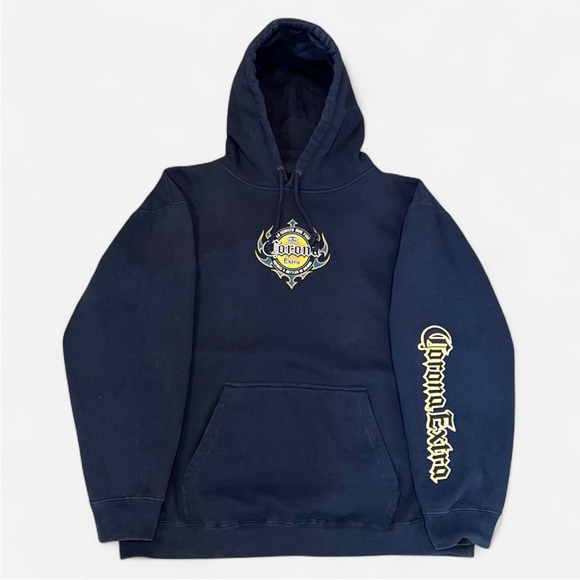 ORANGE COUNTY CHOPPERS Corona Extra Y2K Graphic Hooded Sweatshirt